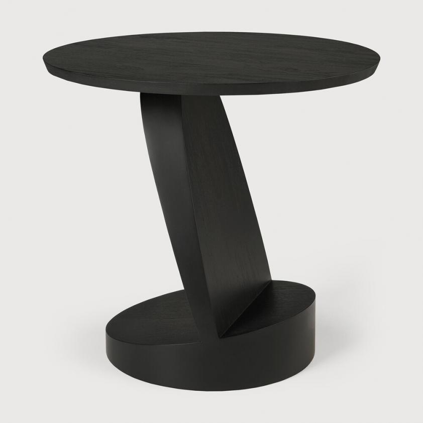Table d&#039;appoint Oblic en teck noir, Ethnicraft